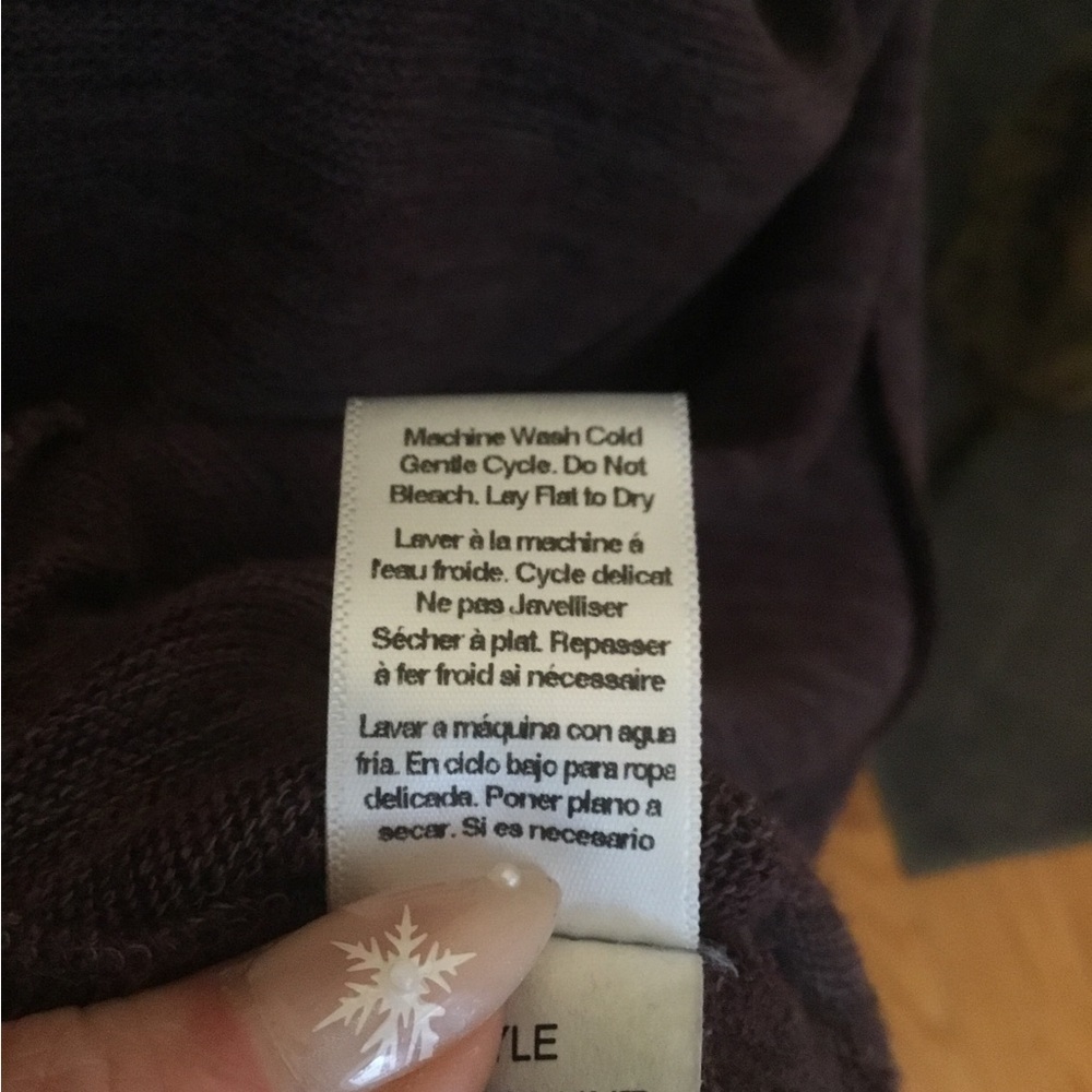 Purple Long Open Front Cardigan Sweater - Picture 7 of 7